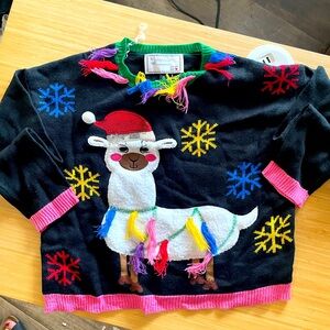 NWT ugly Christmas sweater size Medium Llama